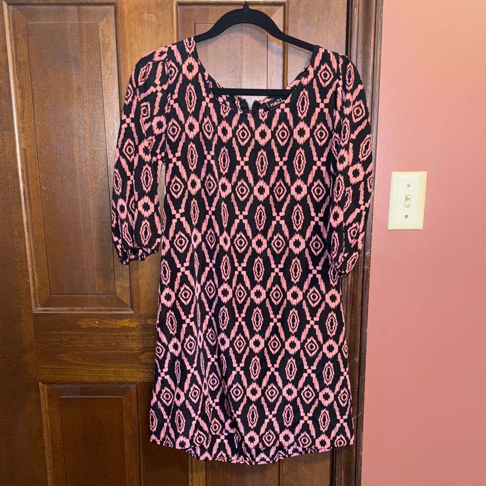 Rue21 Geometric Pink and Black Mini Dress